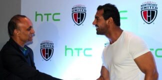 HTC joins NorthEast United FC as their lead sponsor for the Hero ISL