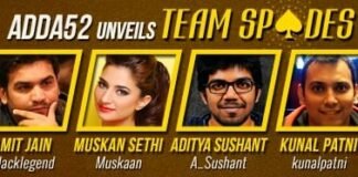 Adda 52 launches Team Spades, India’s first ever professional Poker team