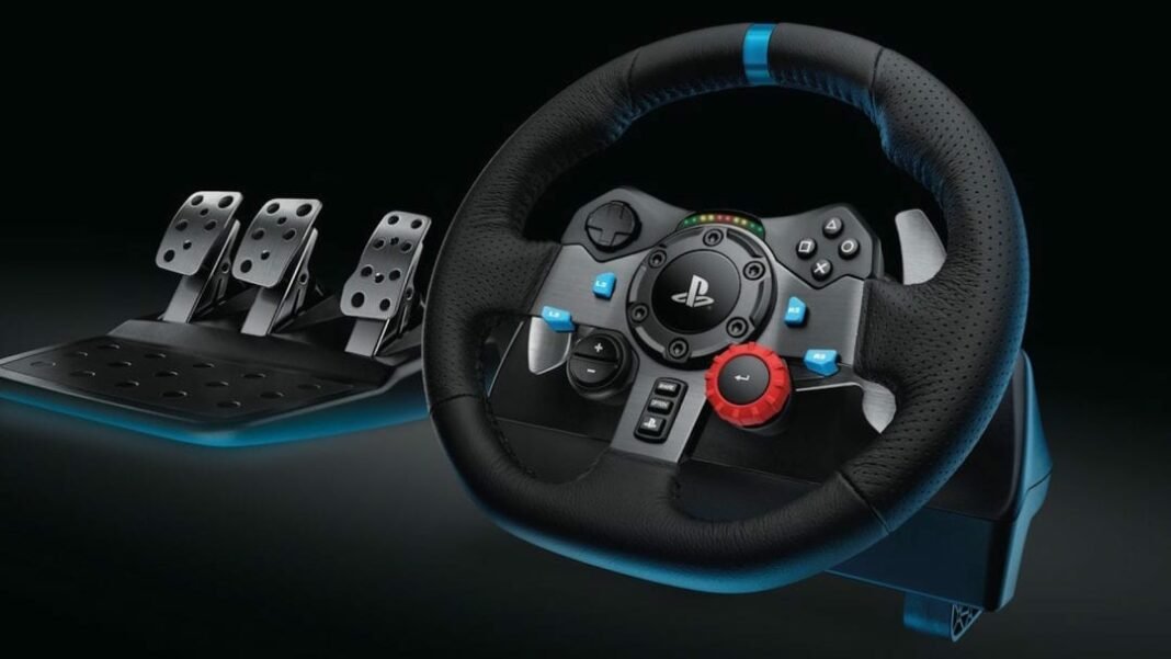 Logitech G29 Driving Force Features Hand-Stitched Leather, Dual-Motor Force Feedback and All-Steel Pedals With Clutch