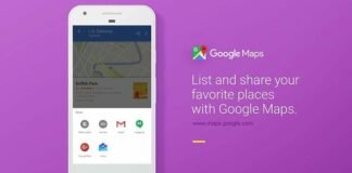 Google Maps create & share 'Lists' of your favourite places