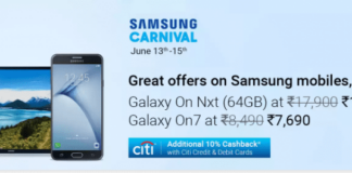 Flipkart's Samsung Carnival sale