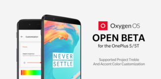 OnePlus 5 and OnePlus 5T OxygenOS Beta update