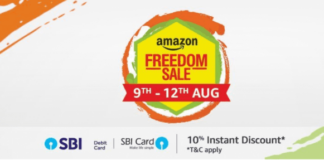 Amazon India schedules ‘Amazon Freedom Sale’ from August 9 to 12, 2018