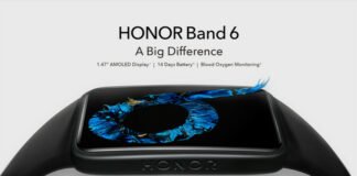Honor Band 6 with an AMOLED