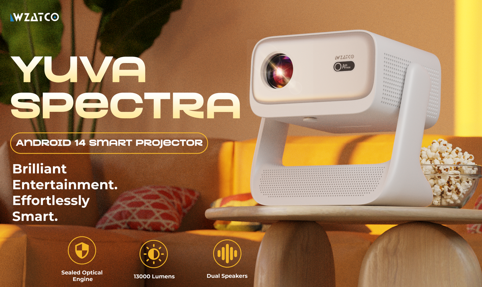 WZATCO Launches Yuva Spectra: A Portable Smart Projector Aimed at India’s Home Entertainment Market WZATCO Yuva Spectra